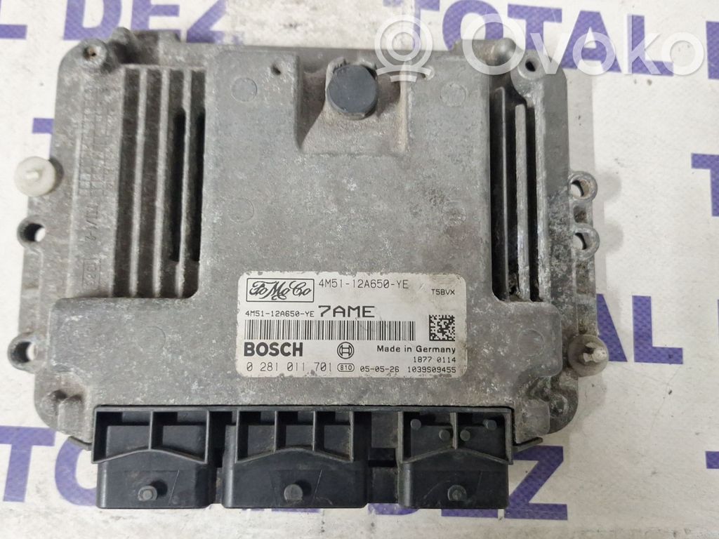 Engine control unit/module   0281011701,4M5112A650YE
