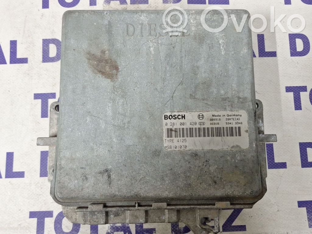 Engine control unit/module   0281001420,MSB101070,69419348