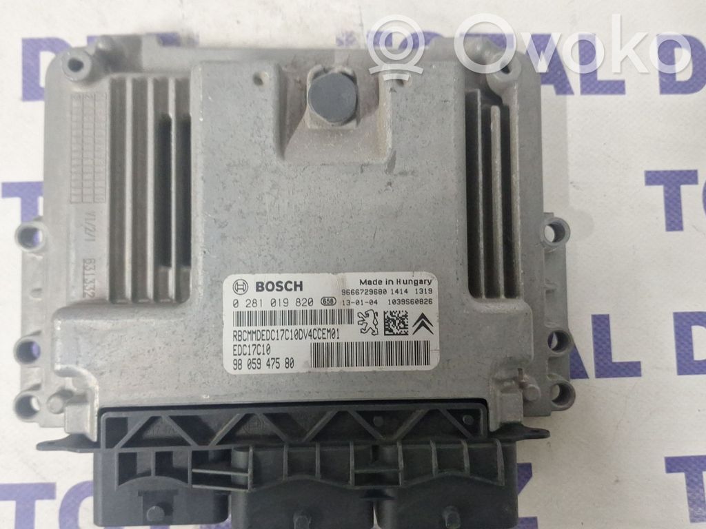 Engine control unit/module   9666729680,9805947580,0281019820