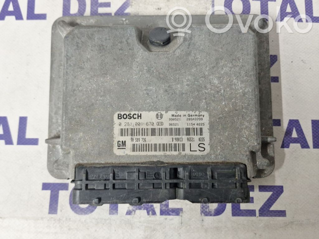 Engine control unit/module   0281001670,90589736,28SA3739