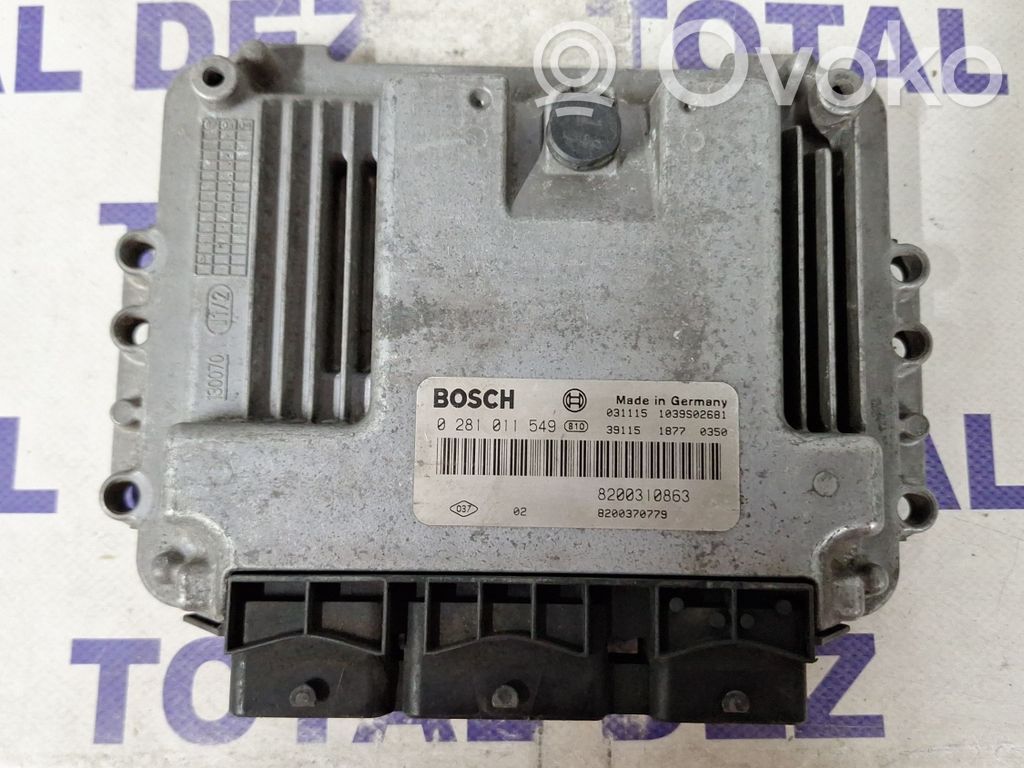 Engine control unit/module   8200310863,0281011549,8200370779