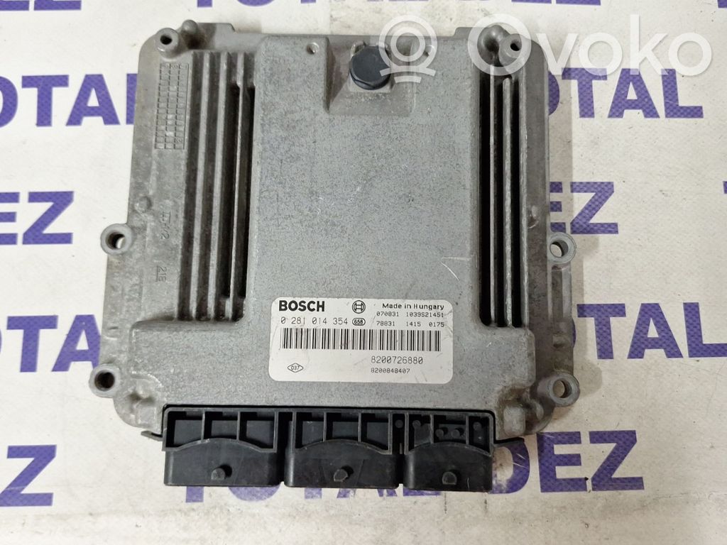 Engine control unit/module   8200726880,0281014354,8200848407