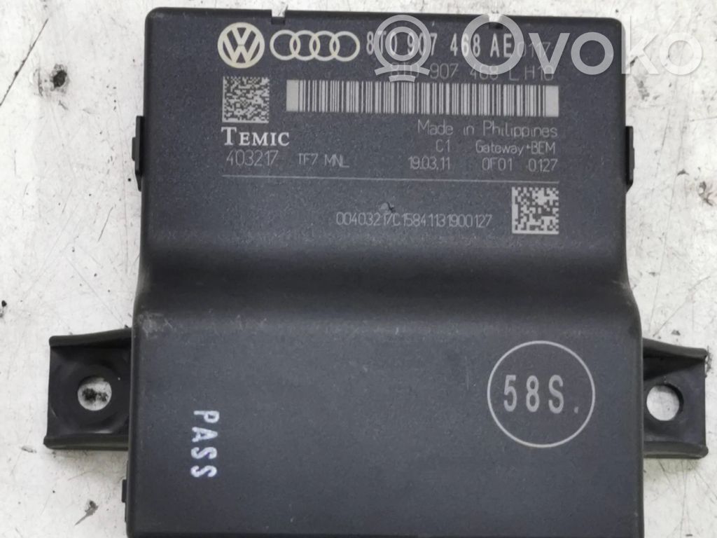Audi A4 S4 B8 8K Módulo de control Gateway 