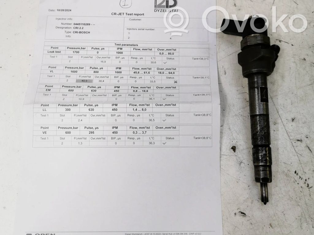 Inyector de combustible   779844603,0445110283