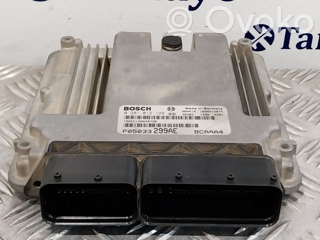 Unidad de control/módulo del motor   0281012129,1039S12875,P05033299AE