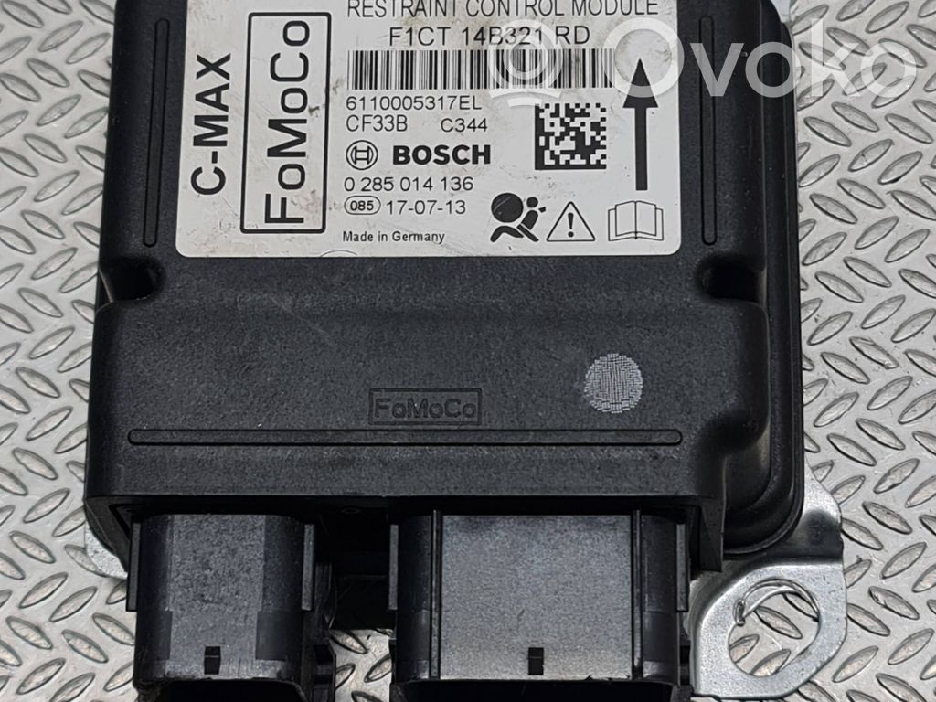 Sterownik / Moduł Airbag   F1CT14B321RD,6110005317EL,0285014136