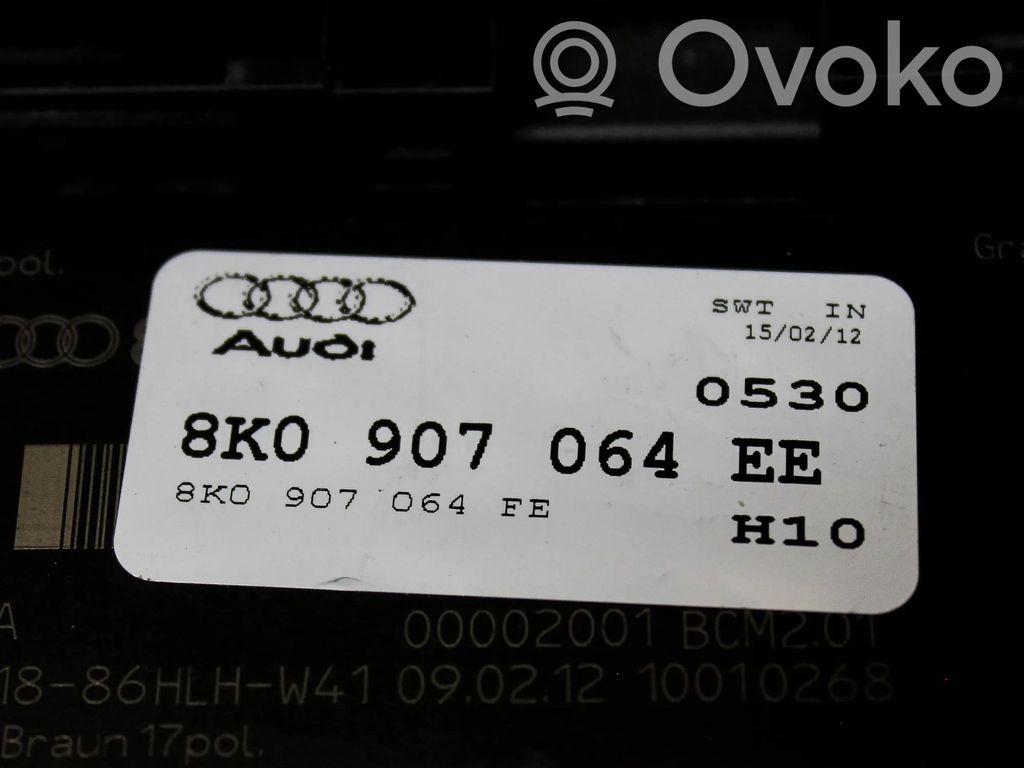 Audi A4 S4 B8 8K Module de contrôle carrosserie centrale 
