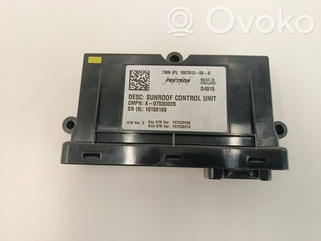 Tesla Model S Sunroof control unit/module 