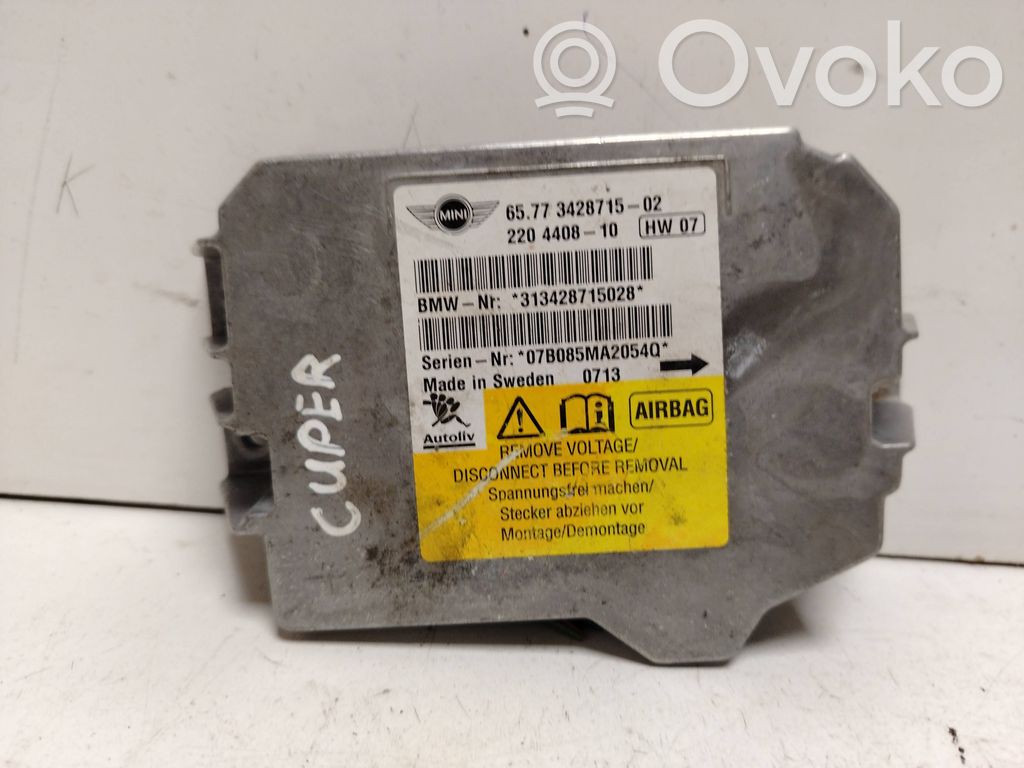 Mini One - Cooper Coupe R56 Airbag control unit/module 