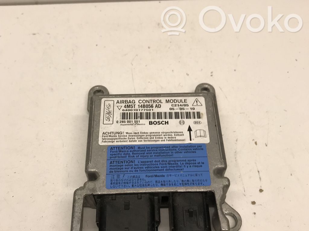 Airbag control unit/module   4M5T14B056AD,640010177501,0285001551