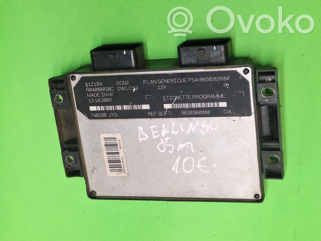 Citroen Berlingo Engine control unit/module 