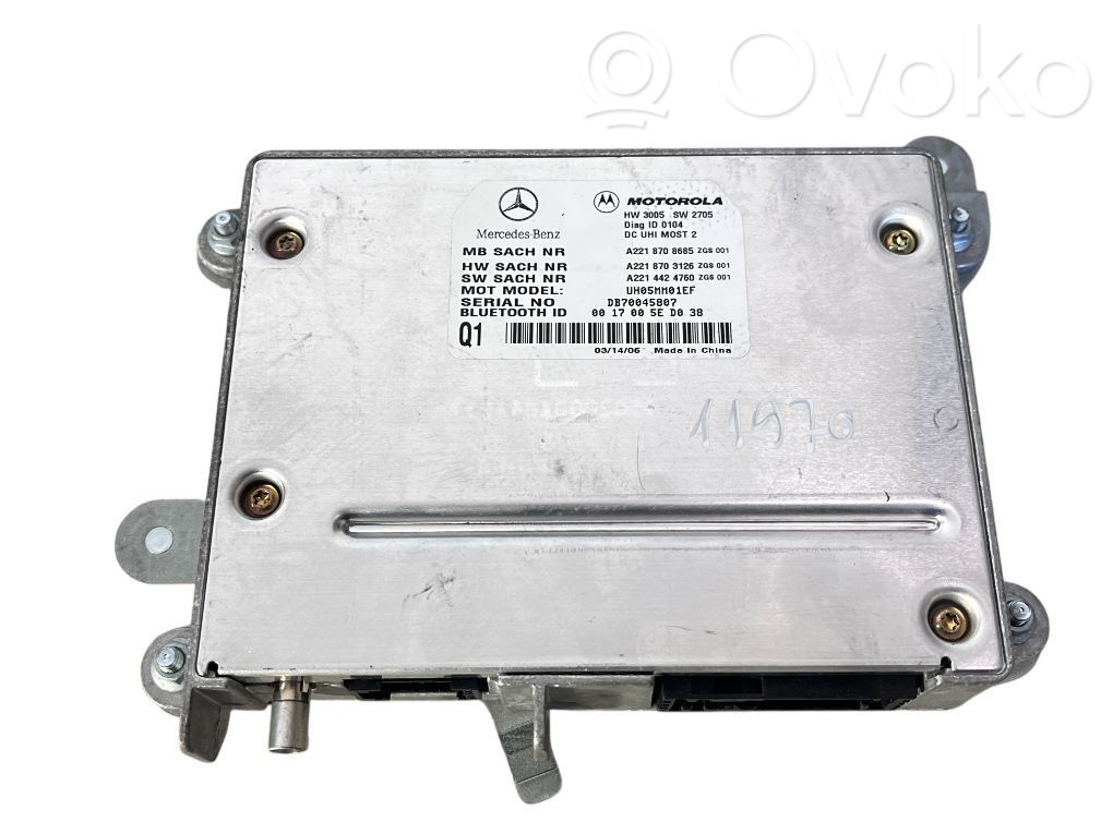 Mercedes-Benz S W221 Unidad de control/módulo del teléfono 
