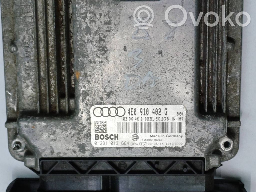 Audi A8 S8 D3 4E Engine control unit/module 