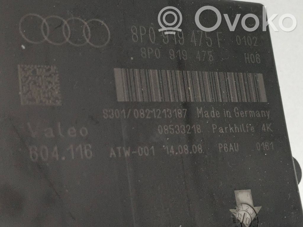Audi A3 S3 8P Parkavimo (PDC) daviklių valdymo blokas 