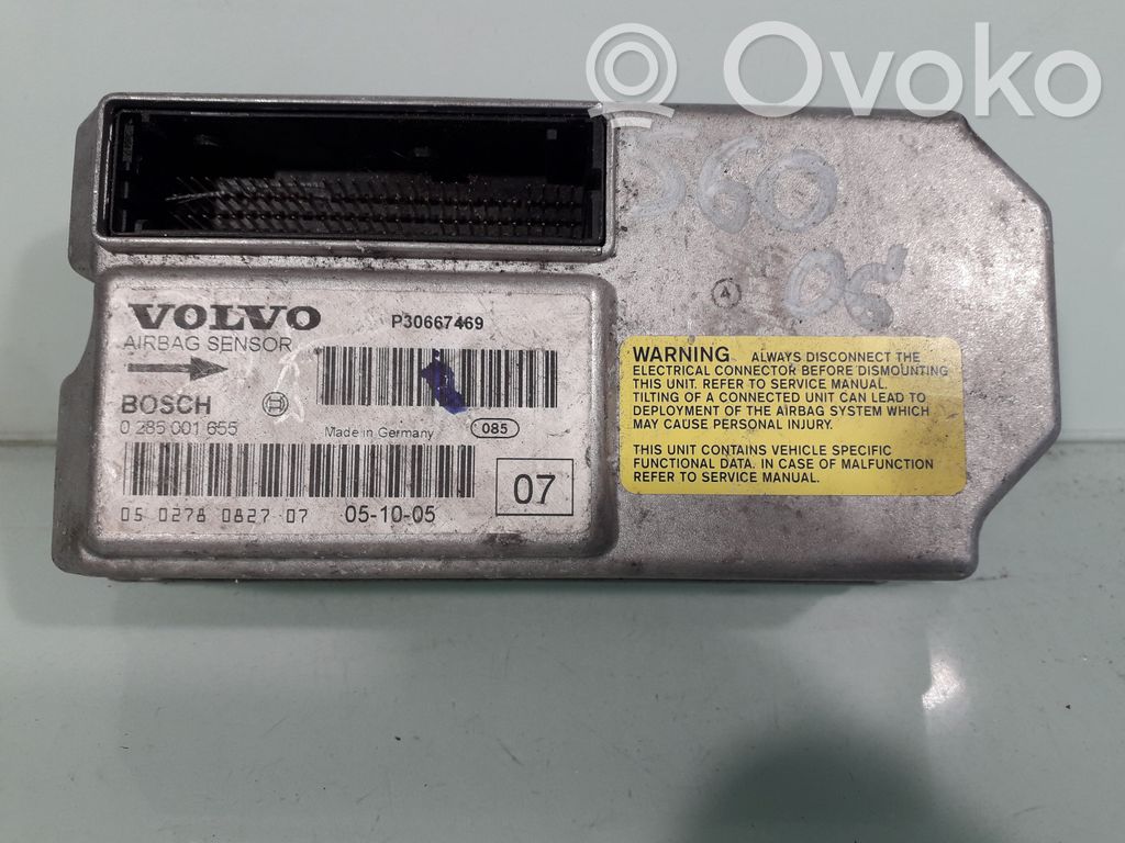 Airbag control unit/module   0285001655,P30667469
