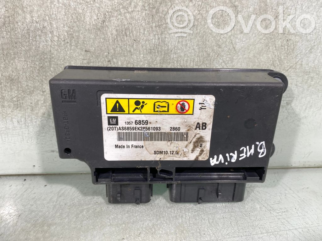 Opel Meriva B Airbag control unit/module 