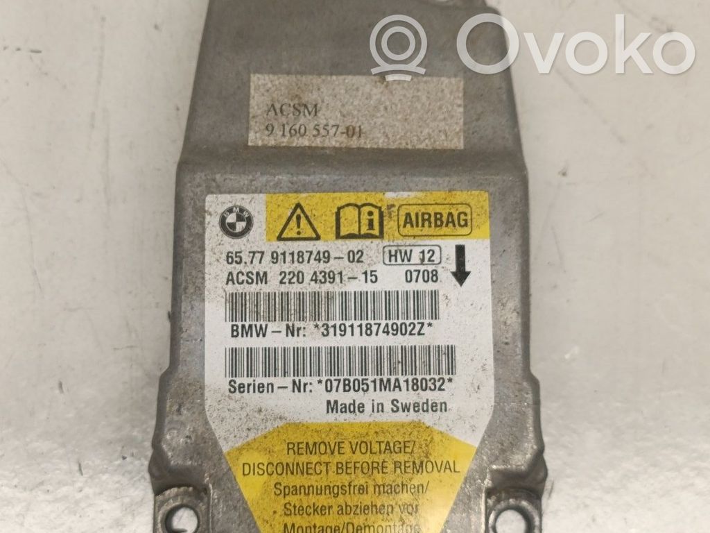 Unidad de control/módulo del Airbag   9118749
