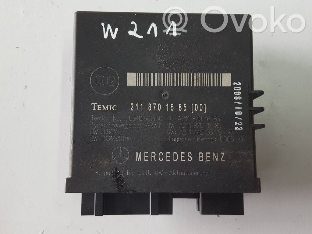 Mercedes-Benz E W211 Tailgate/trunk control unit/module 