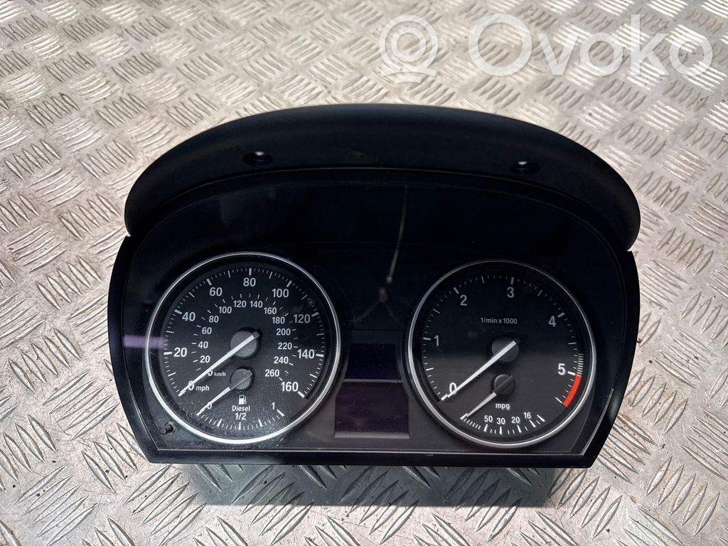 BMW 3 E90 E91 Spidometrs (instrumentu panelī) 