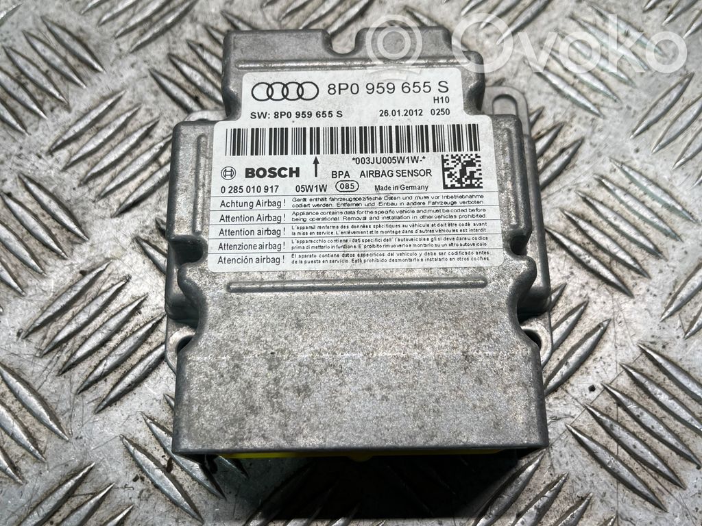 Audi A3 S3 A3 Sportback 8P Airbag control unit/module 