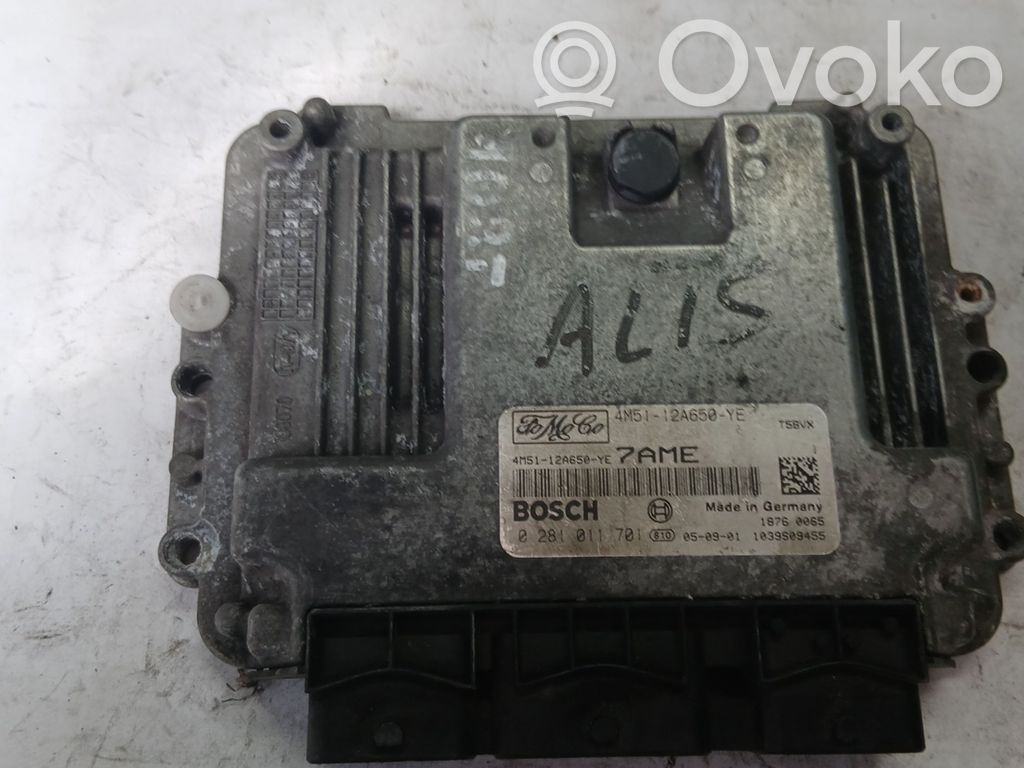 Unidad de control/módulo del motor   0281011701,4M5112A650YE