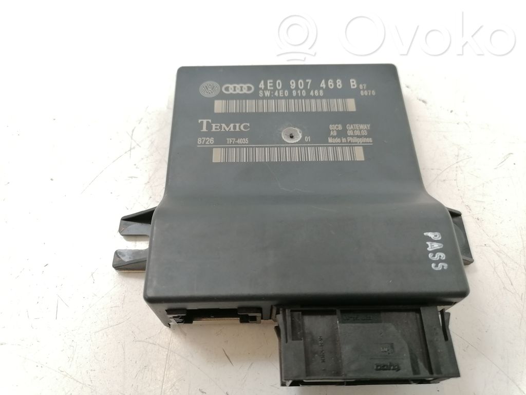 Audi A8 S8 D3 4E Gateway valdymo modulis 