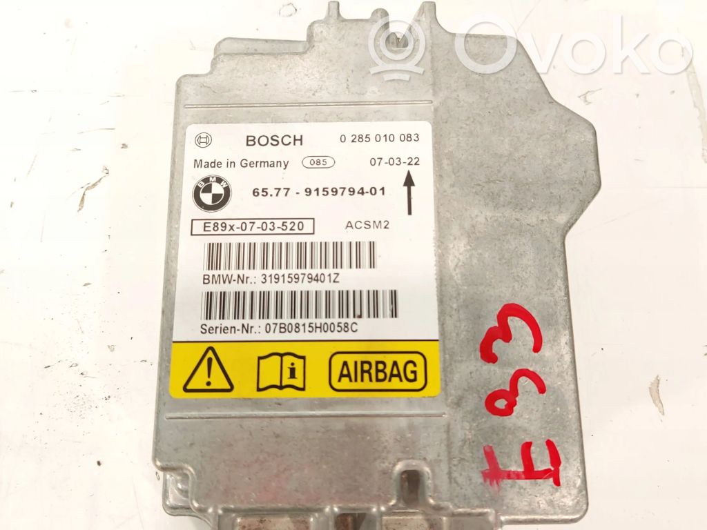 Unidad de control/módulo del Airbag   9159794