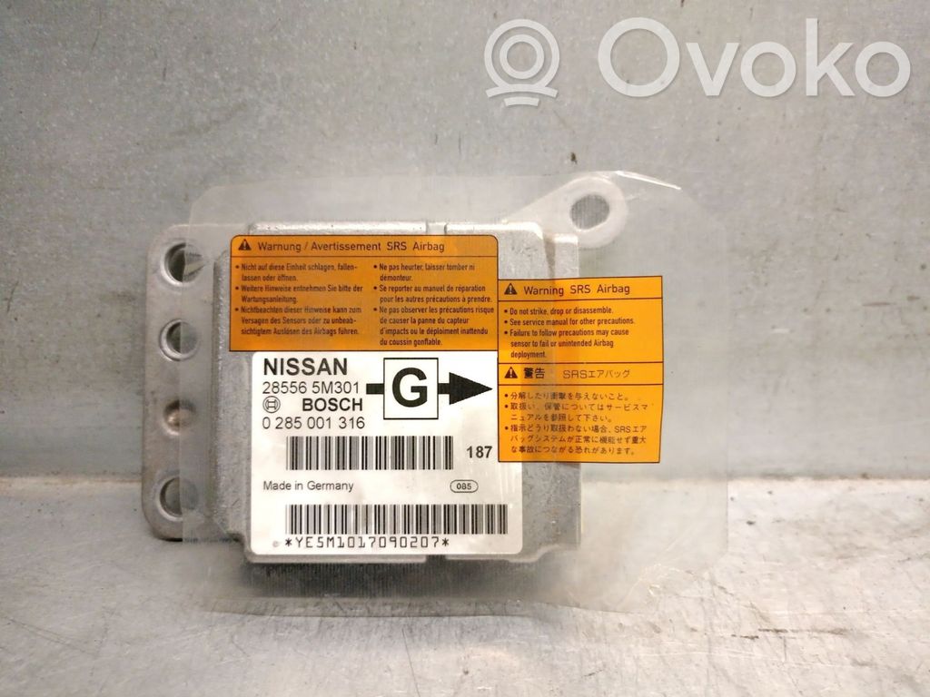 Sterownik / Moduł Airbag   285565M301,285565M301,BOSCH0285001316