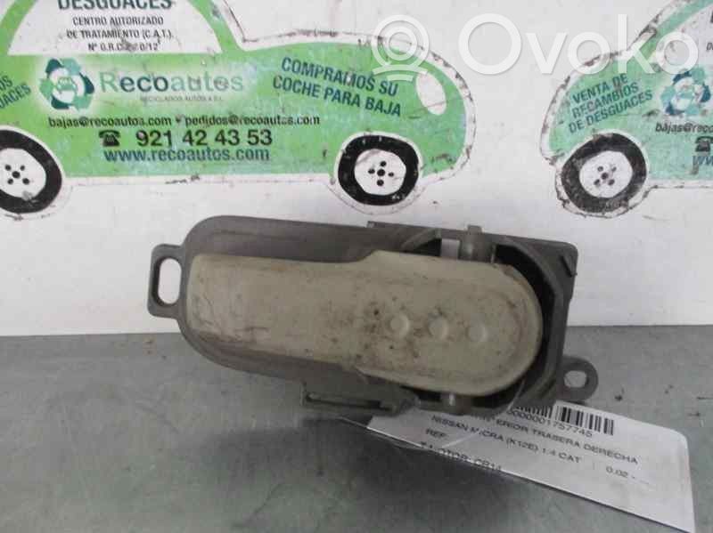 Nissan Micra Rear door interior handle 