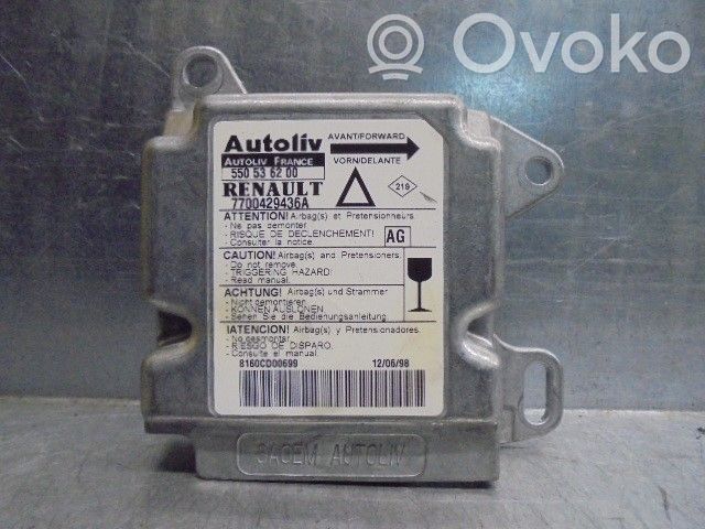 Renault Laguna I Centralina/modulo airbag 