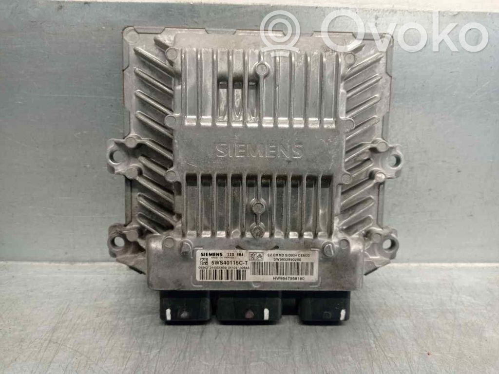 Engine control unit/module   9652890280,5WS40115CT,SIEMENES