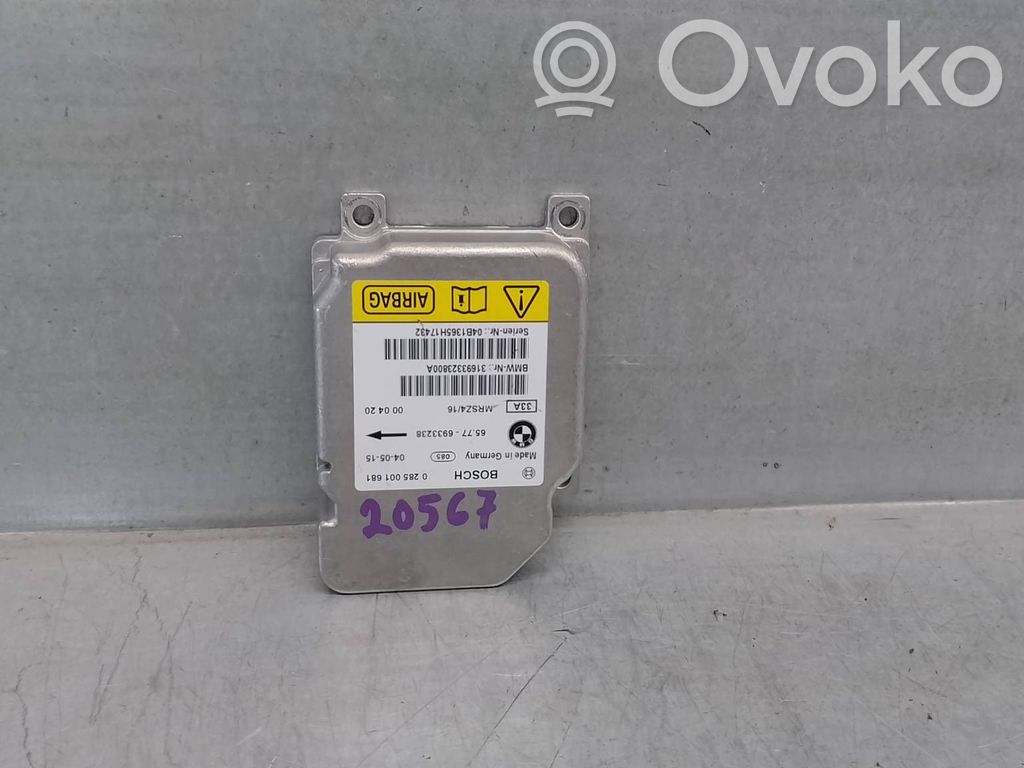 Airbag control unit/module   65776933238,0285001681,BOSCH