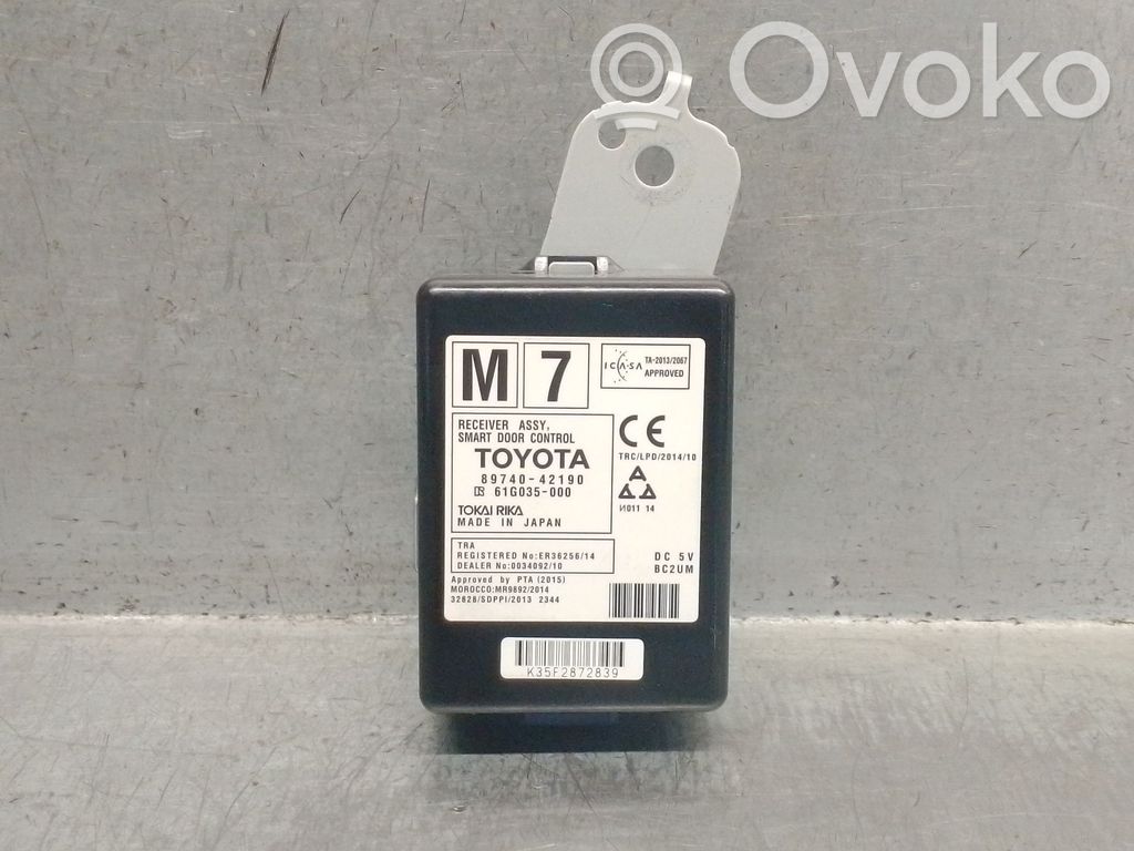 Toyota RAV 4 (XA40) Alte unități/module de control 