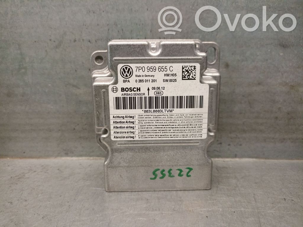 Unitate/modul de comandă airbaguri   7P0959655C,0285011201BOSCH
