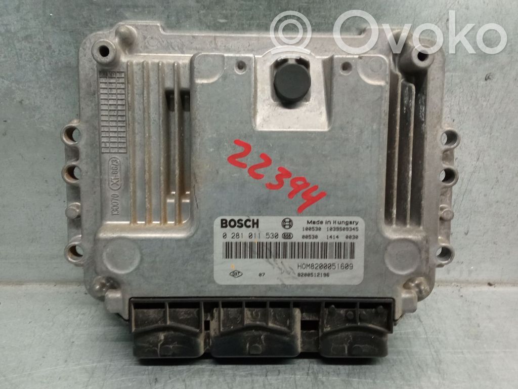 Engine control unit/module   8200512196,1039S09345,0281011530BOSCH