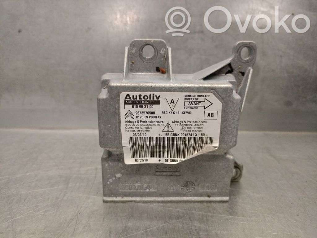 Sterownik / Moduł Airbag   9673576580,610963100AUTYOLIV