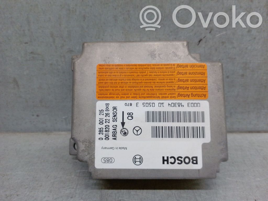 Sterownik / Moduł Airbag   0285001215,0018202226BOSCH