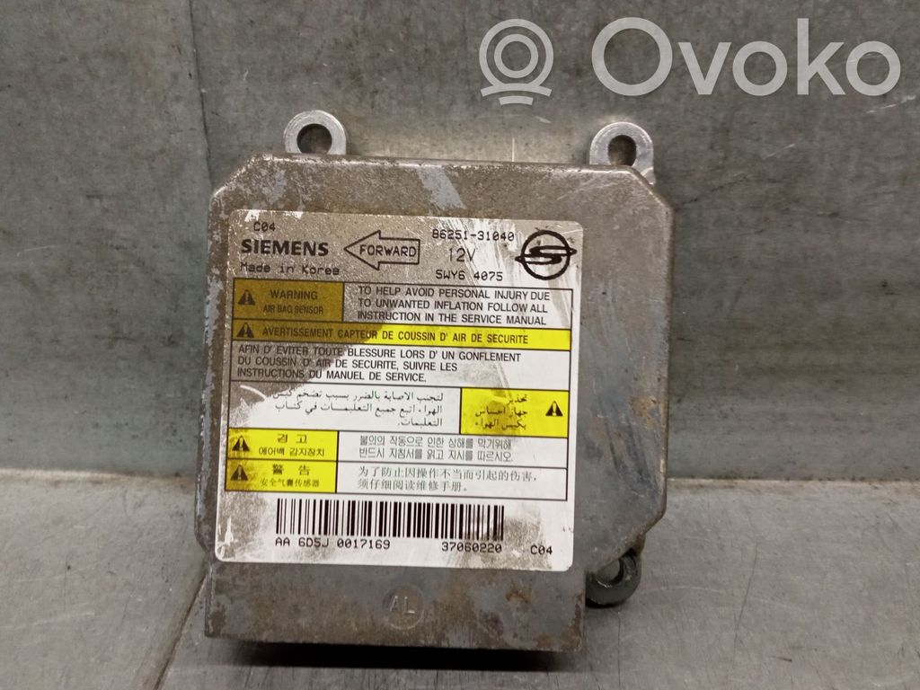SsangYong Actyon Module de contrôle airbag 