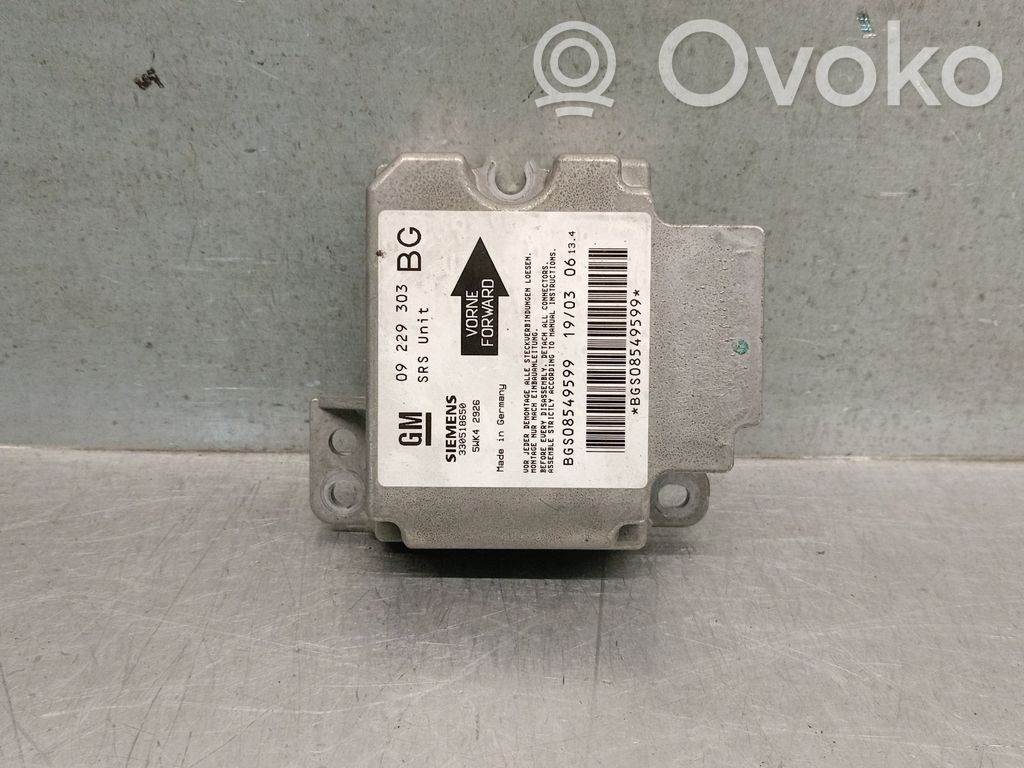 Opel Zafira A Module de contrôle airbag 