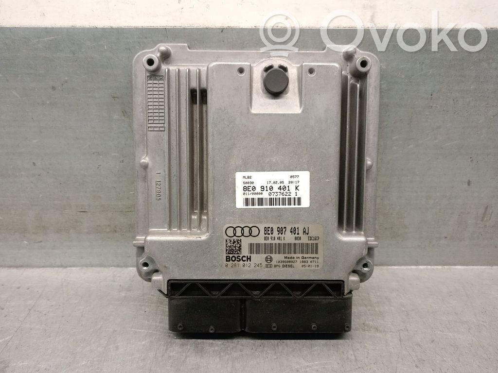 Engine control unit/module   8E0907401AJ,0281012245BOSCH