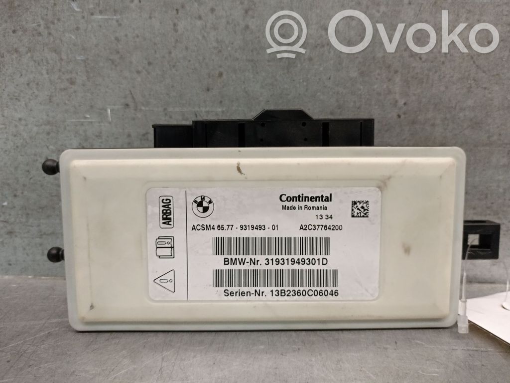 BMW 5 F10 F11 Centralina/modulo airbag 