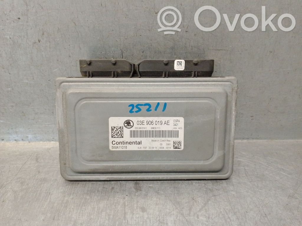 Engine control unit/module   03E906019AE,5WA11018