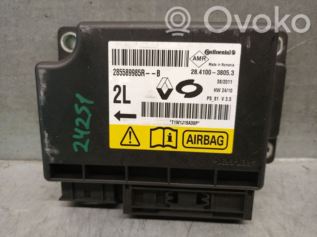 Renault Fluence Unidad de control/módulo del Airbag 