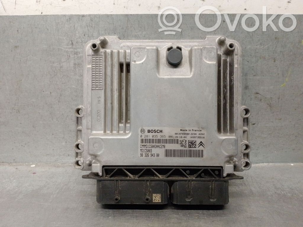 Engine control unit/module   9832694380,0281035365