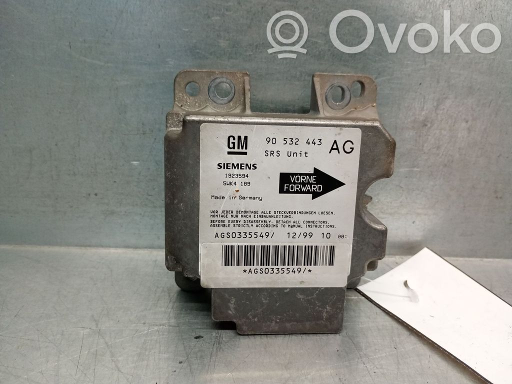 Unidad de control/módulo del Airbag   90532443,1923594SIEMENS