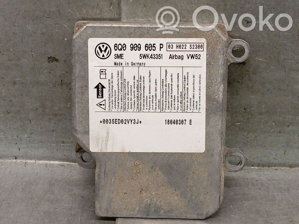 Volkswagen Caddy Module de contrôle airbag 