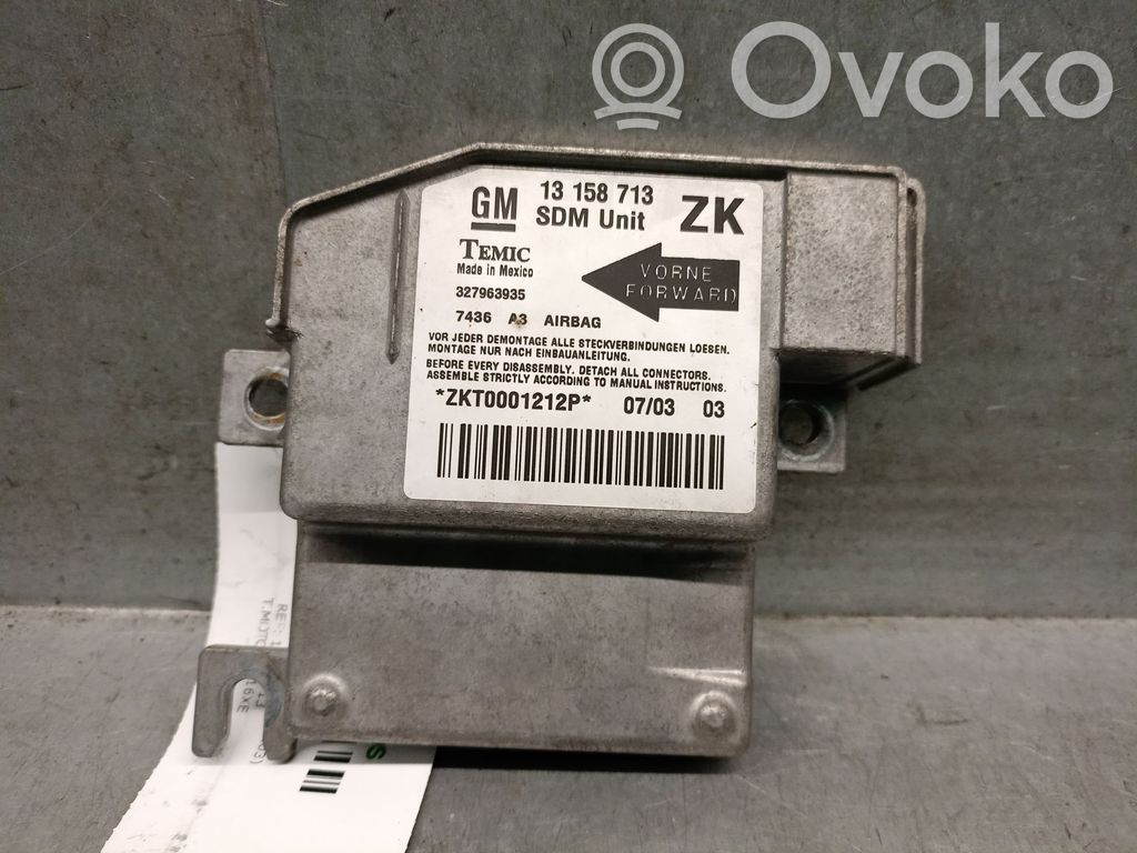 Opel Meriva A Turvatyynyn ohjainlaite/moduuli 