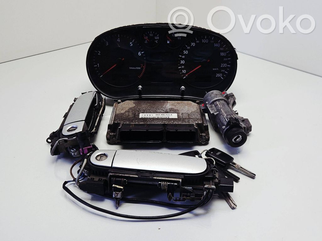 Audi A3 S3 8L Juego de cerradura y set ECU del motor 