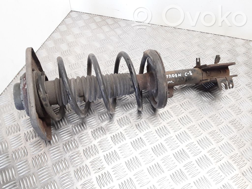 Front shock absorber with coil spring