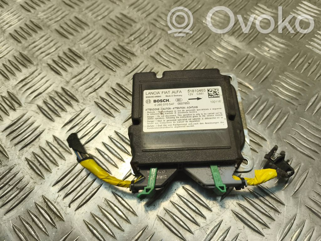 Sterownik / Moduł Airbag   51810463,0007850,0285010544,0285010547